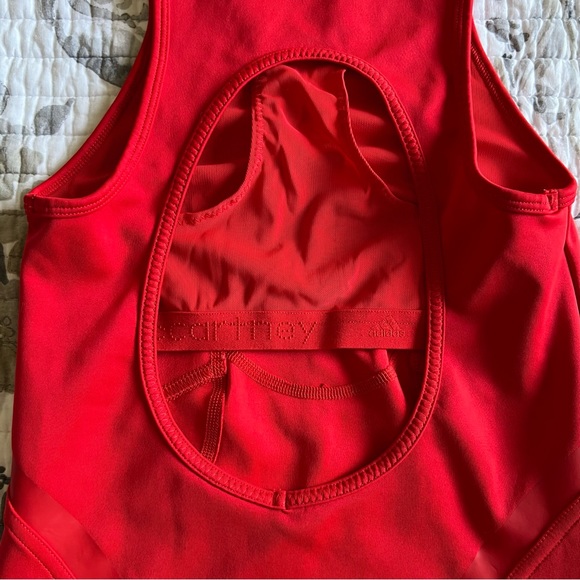 Adidas • Stella McCartney Racerback Athletic Tank Tank in Red • 32/XS - Picture 4 of 7